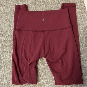 Size 8 Maroon Wunder Under Leggings High Waisted
